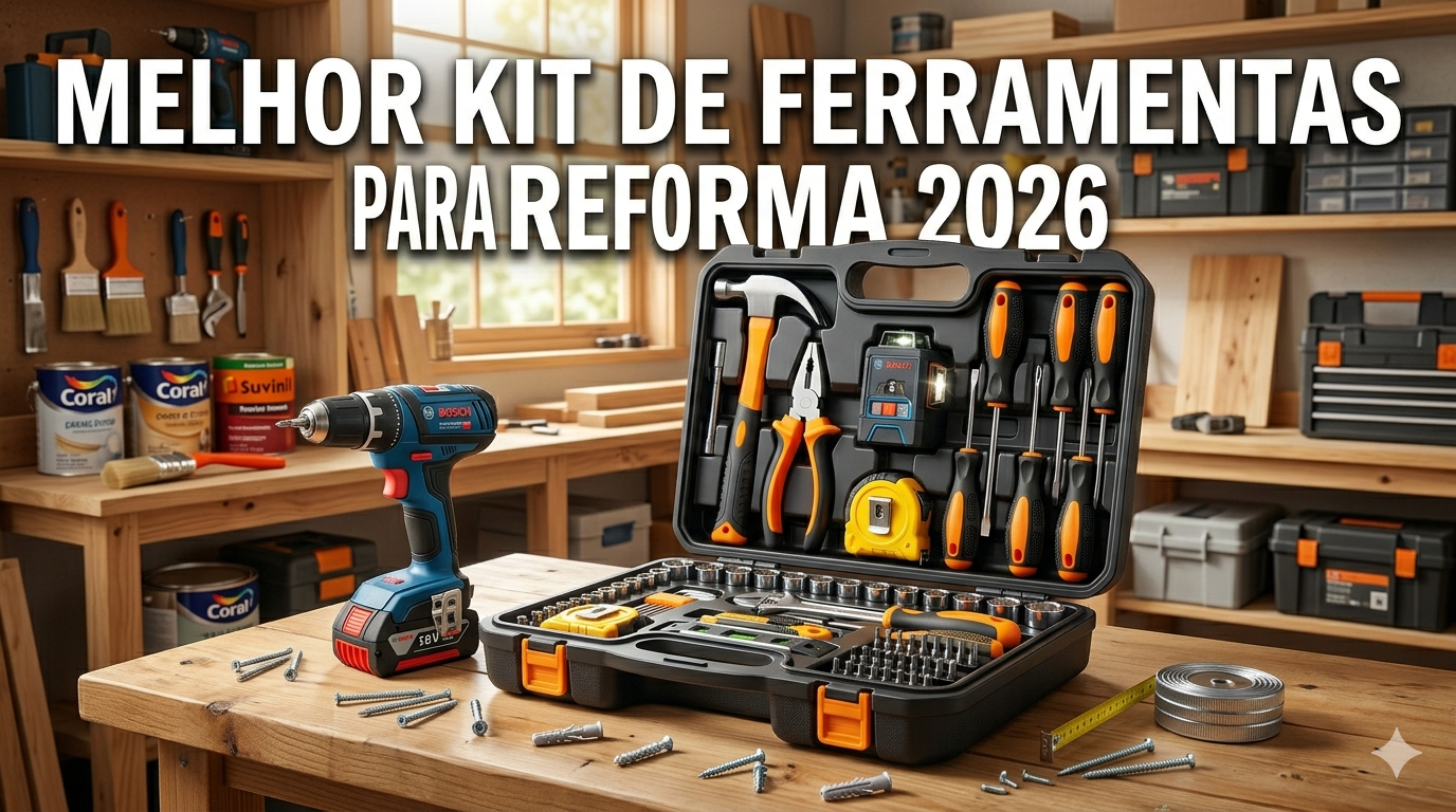 magem realista e atrativa para capa de blog sobre "Kit de Ferramentas para Reforma Completa 2026".