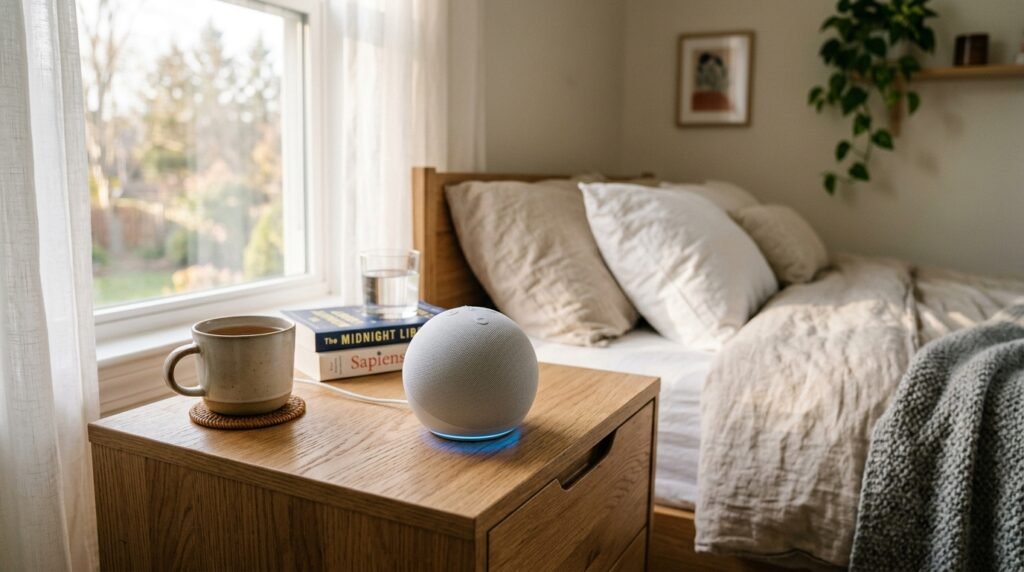 Echo_Dot_on_bedside_table_202606112153-1024x572 Echo Dot 5ª geração é Bom Mesmo?