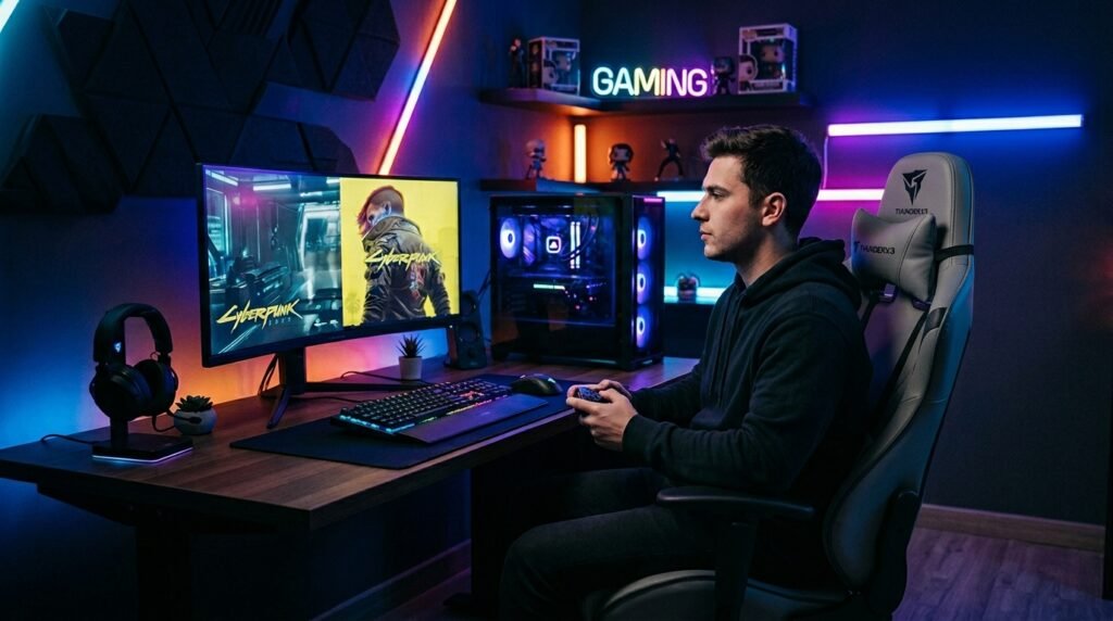 Gaming_chair_in_gaming_setup_202606131803-1024x572 Cadeira Gamer ThunderX3 Vale a Pena? Conforto e Durabilidade