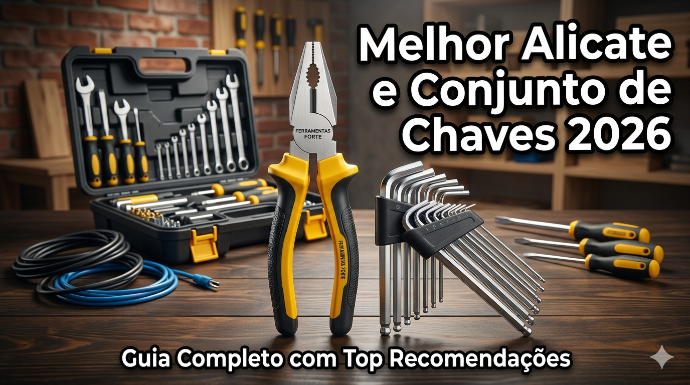 "Crie uma imagem realista e profissional em estilo fotográfico de alta qualidade para thumbnail de blog sobre ferramentas manuais.