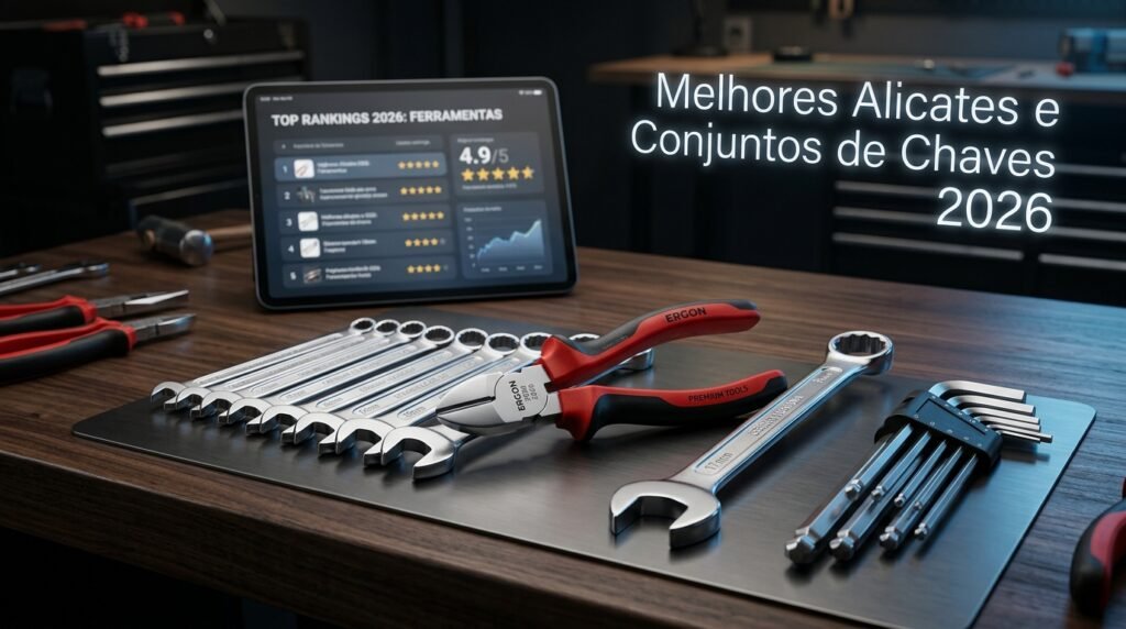 Pliers_and_wrenches_on_workbench_202605271114-1024x572 Qual a Melhor Alicate e Conjunto de Chaves 2026?